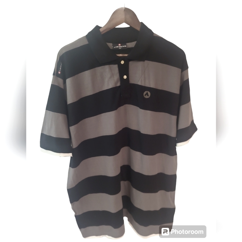 Mens Airwalk Polo Shirt Short Sleeve Size L
